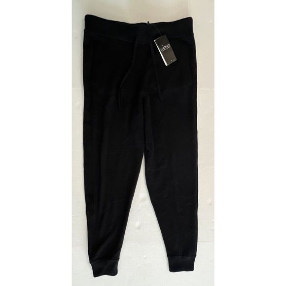 Lauren Ralph Lauren Women Sz Small Black Washable Cashmere Jogger Pants - Picture 1 of 11